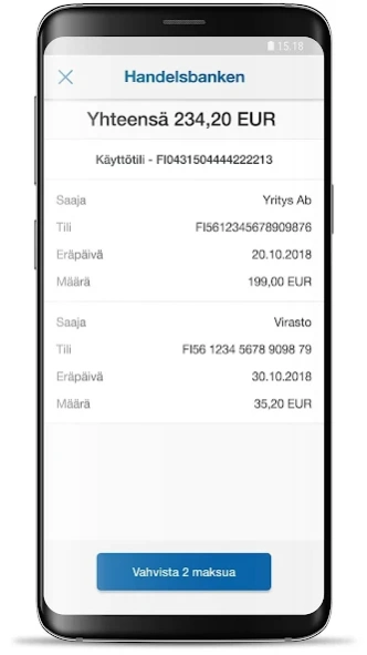 Handelsbanken FI - Vahvista 2.4.5 Screenshot