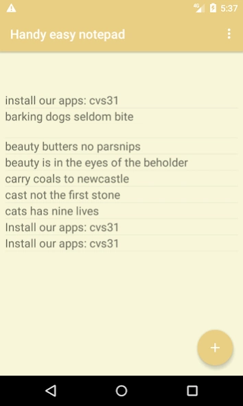 Handy easy notepad 1.20 Screenshot