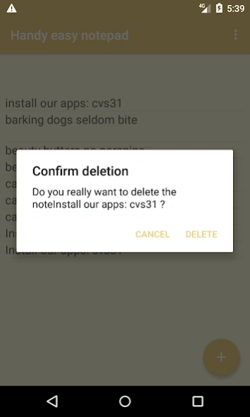 Handy easy notepad 1.20 Screenshot