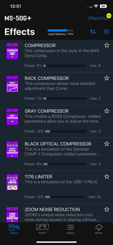Handy Guitar Lab for MS-50G+  Screenshot