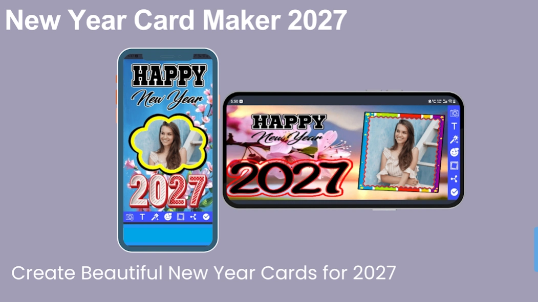 Happy Newyear Card Maker 2027 4.0 Screenshot