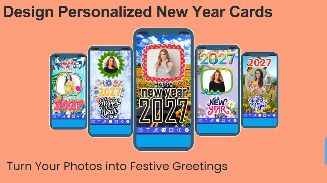 Happy Newyear Card Maker 2027 4.0 Screenshot