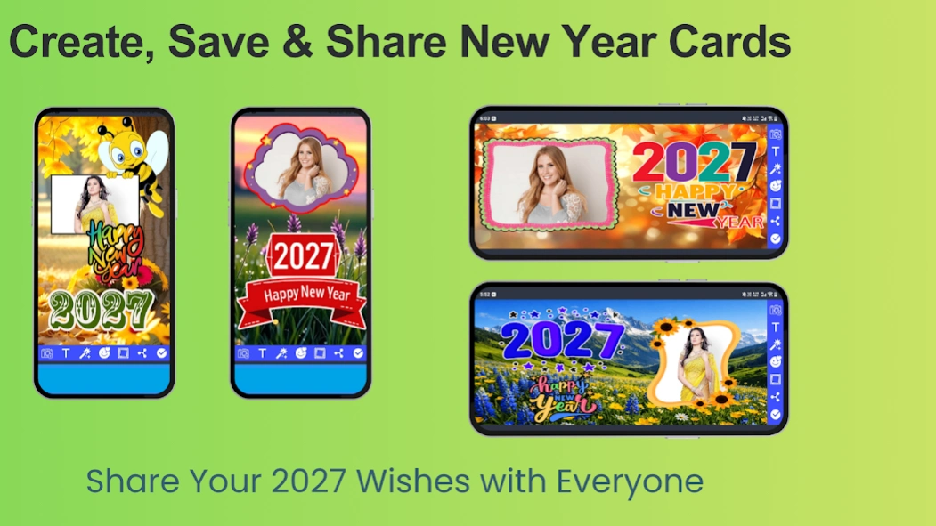 Happy Newyear Card Maker 2027 4.0 Screenshot
