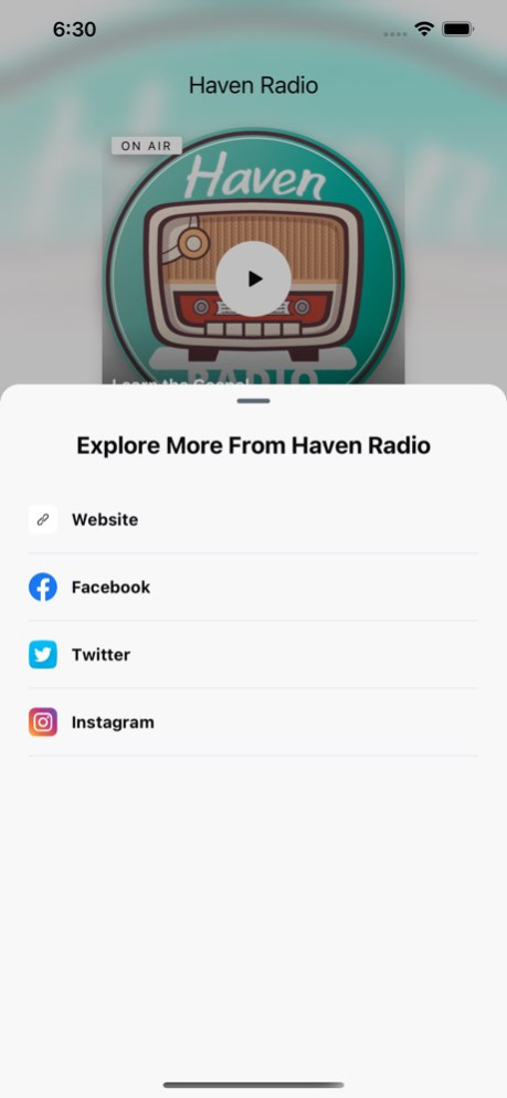 Haven Radio 23.4.8 Screenshot