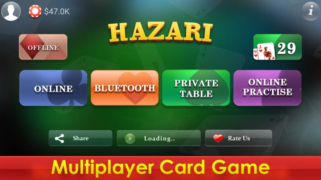Hazari - 1000 Points Card Game 1.3.2 Screenshot