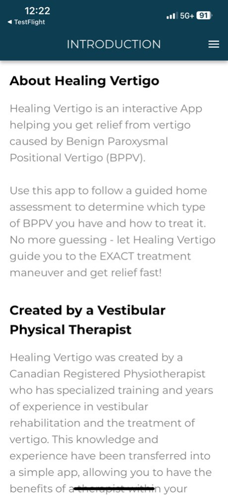 Healing Vertigo 2.0.1 Screenshot
