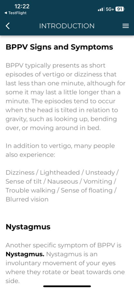 Healing Vertigo 2.0.1 Screenshot