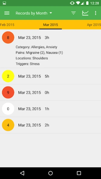 Health Log 1.41 Screenshot