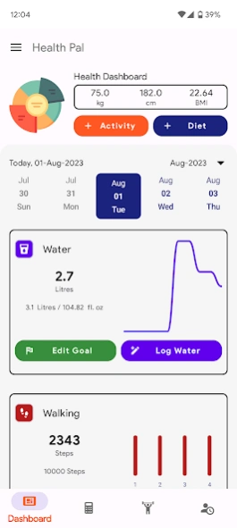 Health Pal - Fitness Manager 5.0.09 Screenshot