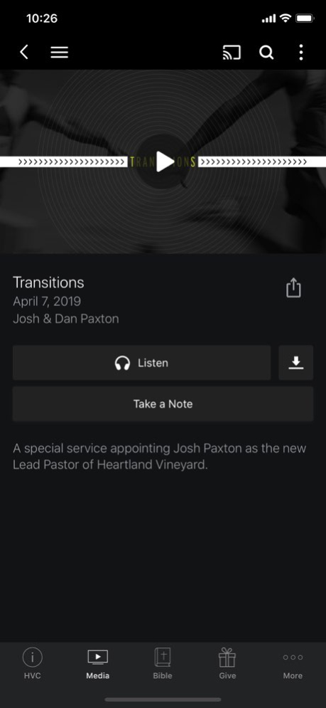 Heartland Vineyard Church 6.21.3 Screenshot