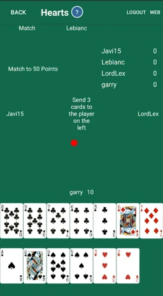Hearts Online 1.50 Screenshot