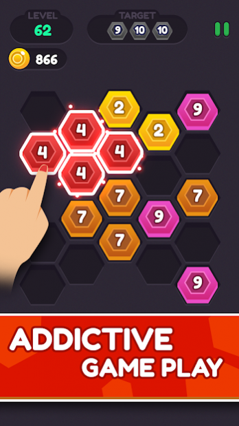 Hexa Puzzle Connect – Hex number Merge Game 2.3.1 Screenshot