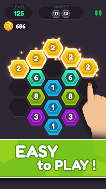 Hexa Puzzle Connect – Hex number Merge Game 2.3.1 Screenshot
