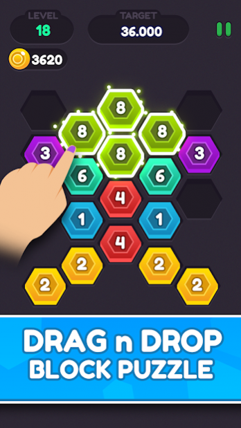 Hexa Puzzle Connect – Hex number Merge Game 2.3.1 Screenshot