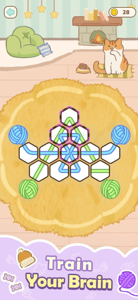HexTangle: Yarn Cat Puzzle 1.1 Screenshot