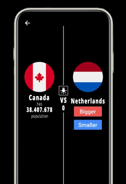 Higher or Lower : Population 1.0.0 Screenshot