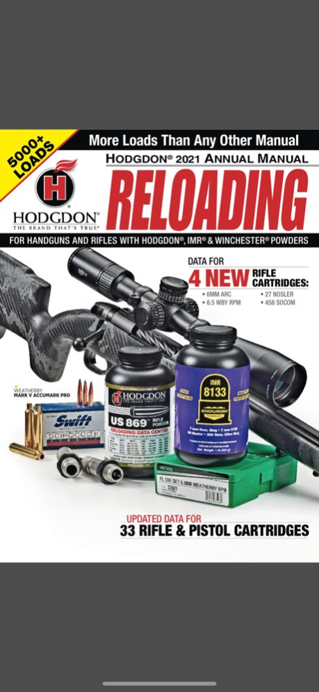 Hodgdon Reloading Manual 3.6.7 Screenshot