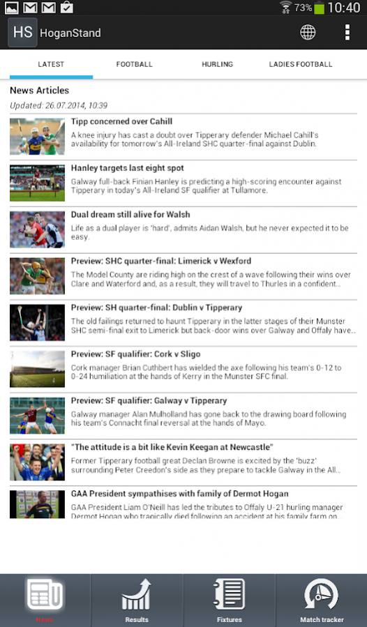 Hogan Stand - GAA news 1.2 Screenshot