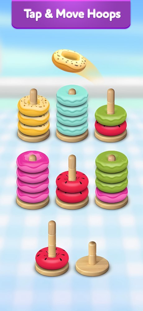 Hoop Stack 3D - Color Sort  Screenshot