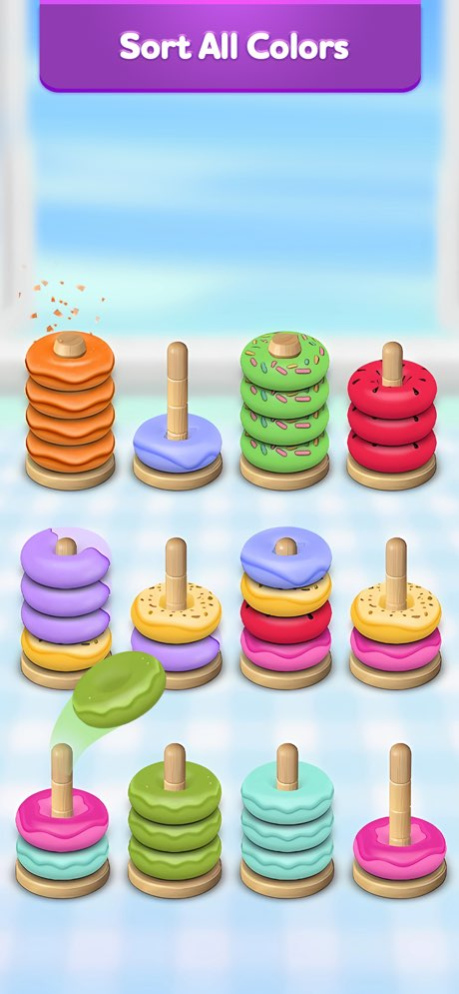 Hoop Stack 3D - Color Sort  Screenshot