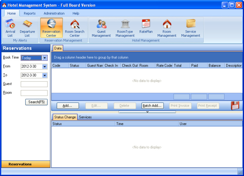 Hotel Management - Full Board Version 7.139 Screenshot