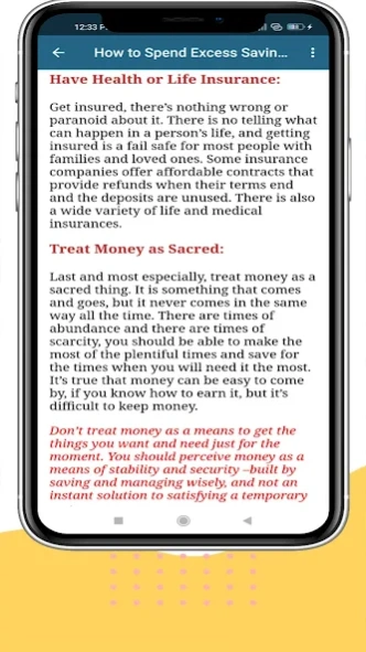 How to Manage Money Tips 1.13 Screenshot