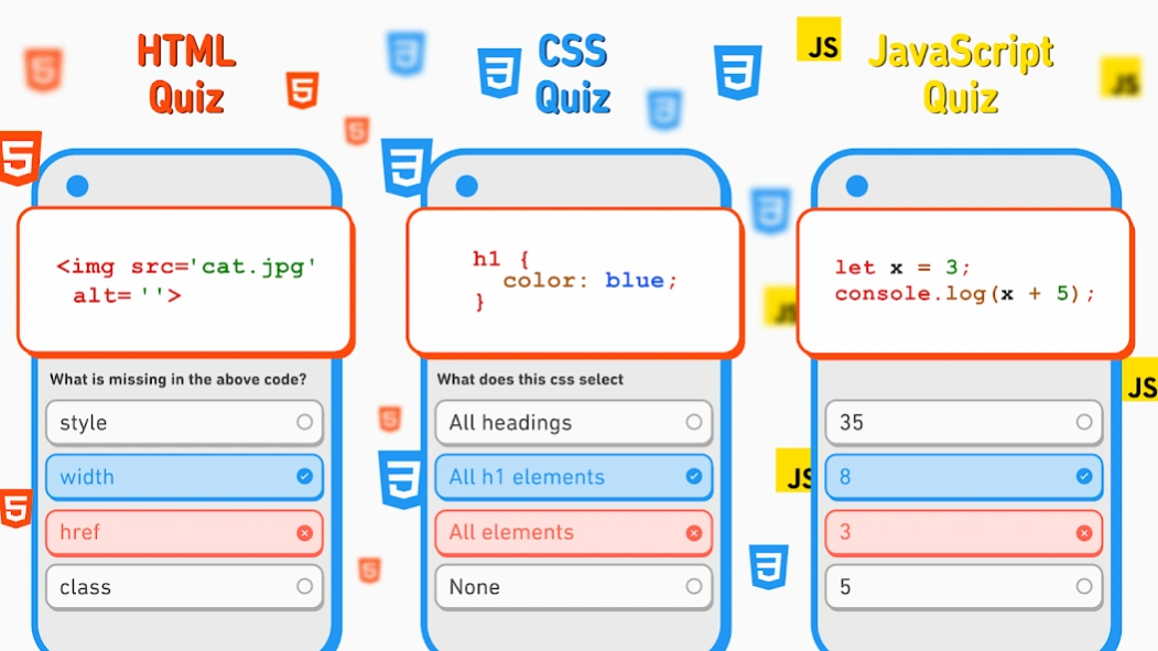 Html, CSS, JavaScript Quiz 2.1.2 Screenshot