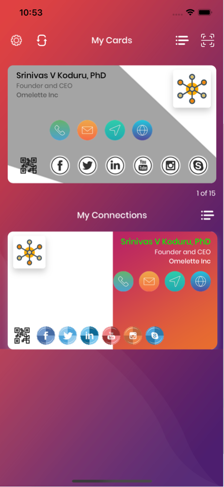 iBusinessCards 2.2 Screenshot