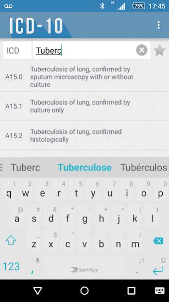 ICD-10: Codes of Diseases 1.1.6 Screenshot
