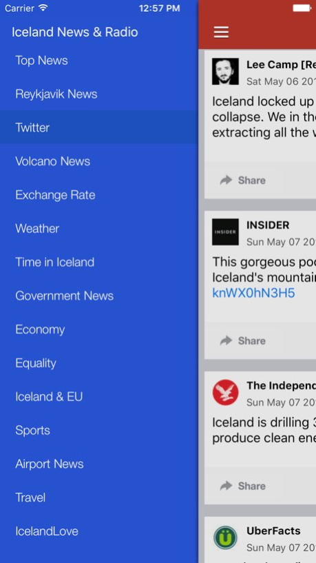 Iceland News in English Today & Icelandic Radio  Screenshot