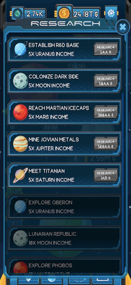 IdleX: Galaxy Wanderer 1.4.7 Screenshot