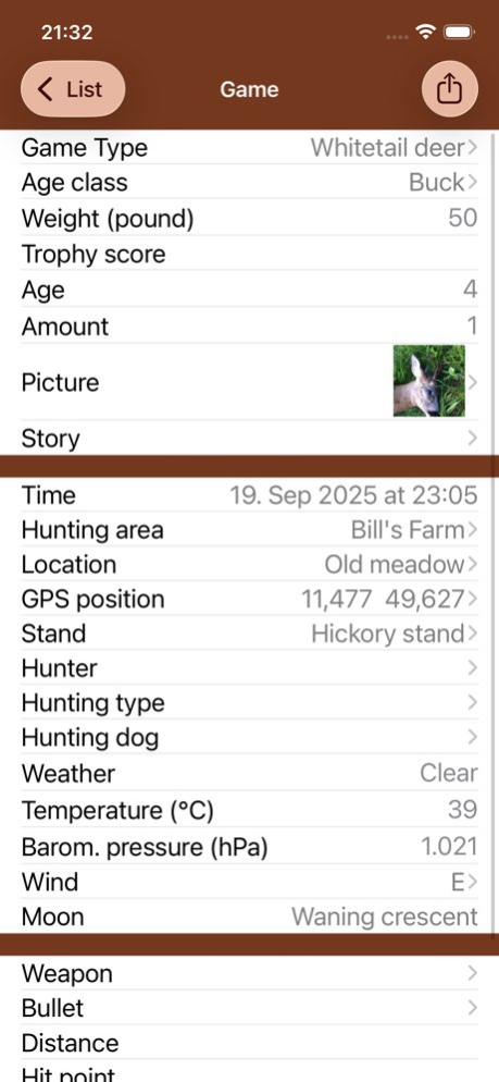 iHunt Journal 4.1.18 Screenshot