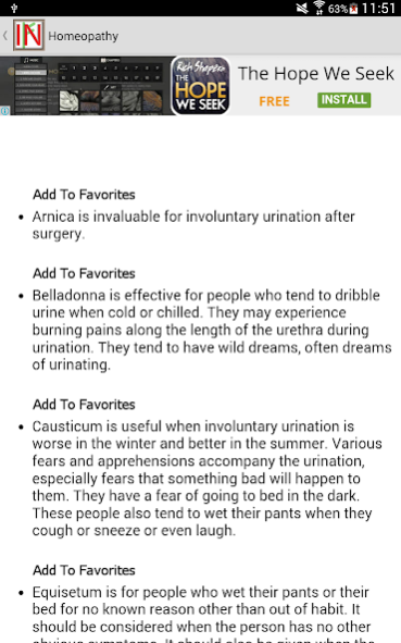 Incontinence Help 2.0 Screenshot