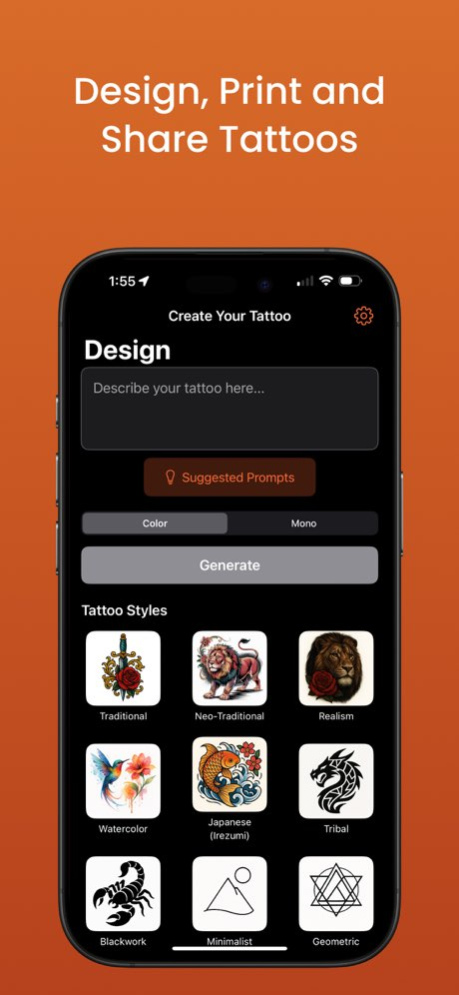 InkSoGood -AI Tattoo Generator 1.1 Screenshot