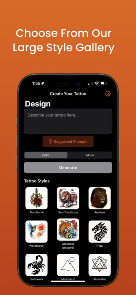 InkSoGood -AI Tattoo Generator 1.1 Screenshot