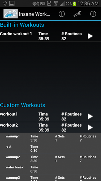 Insane Workout Trainer 1.26 Screenshot