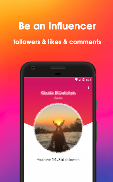 InstaInfluencer: Followers & Likes using hashtags 1.0 Screenshot
