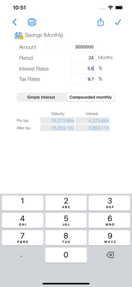 Interest Calculator (deposits) 3.2.1 Screenshot