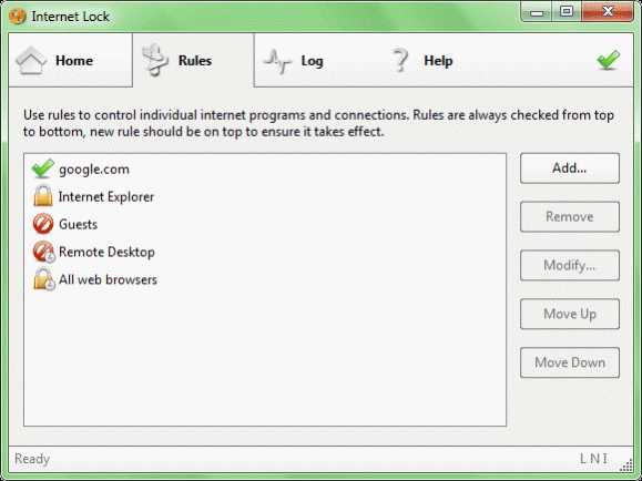 Internet Lock 7.0.1 Screenshot