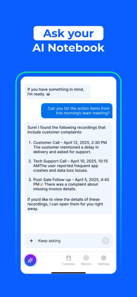 AI Note Taker - flick 3.6.4 Screenshot