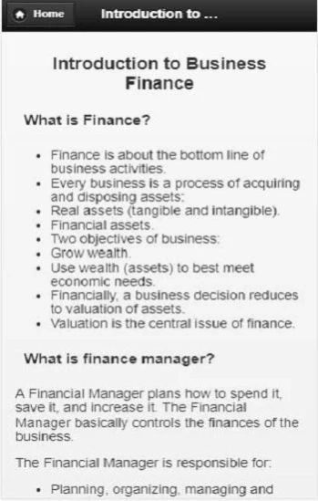 Introduction to business finan  Screenshot