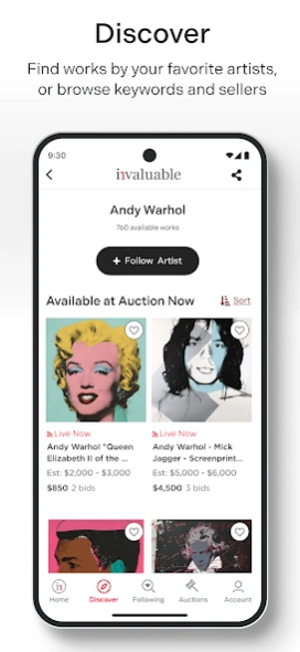 Invaluable Auctions: Bid Live 3.5.1 Screenshot