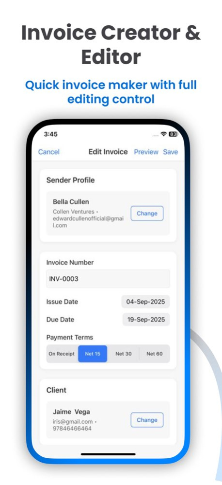 Invoica: Invoice Maker 1.6 Screenshot