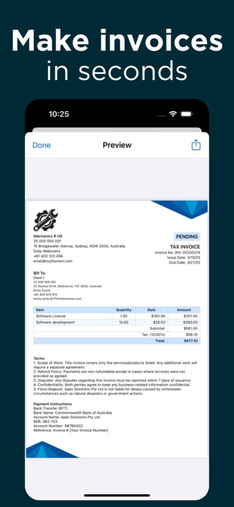 Invoice Fly Template Generator 1.0.5 Screenshot