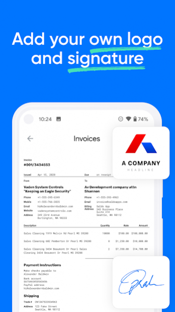 Invoice Maker 2 by Saldo Apps 1.15.3 Screenshot