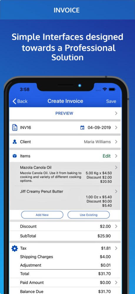 Invoice Pro. Invoice on the go 5.9.17 Screenshot