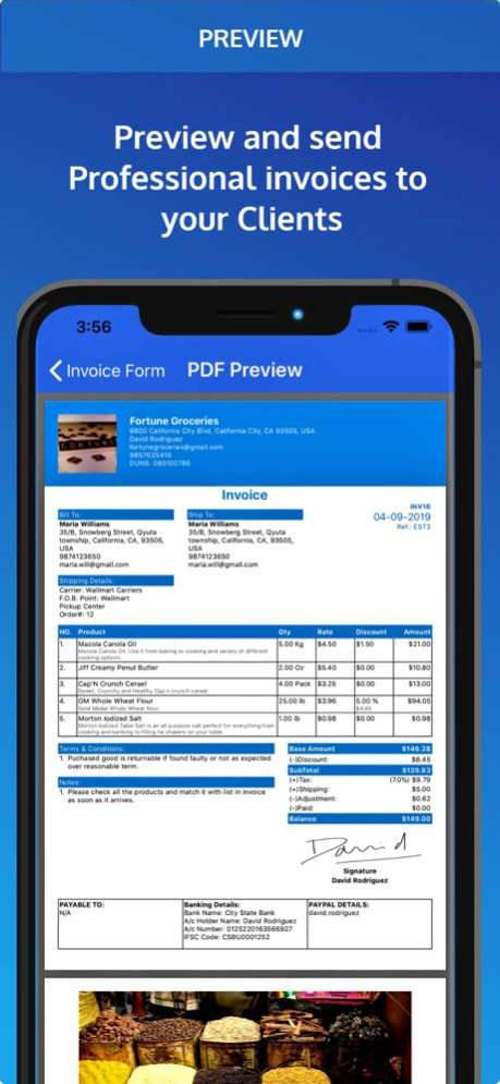Invoice Pro. Invoice on the go 5.9.17 Screenshot