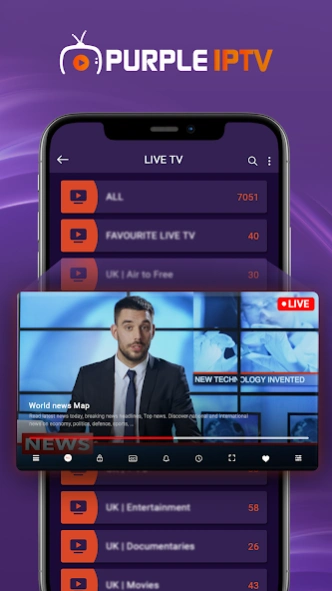 Purple Mobile - IPTV Player  Screenshot