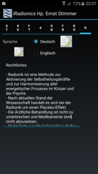 iRadionics  Screenshot