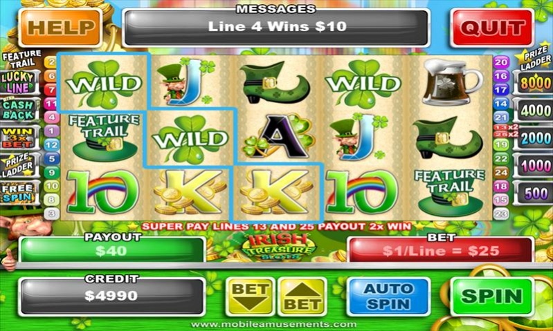 Irish Treasure Lucky Golden Rainbow Slots 5.0 Screenshot